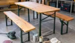 Bierzeltgarnitur abschleifen und neu lackieren